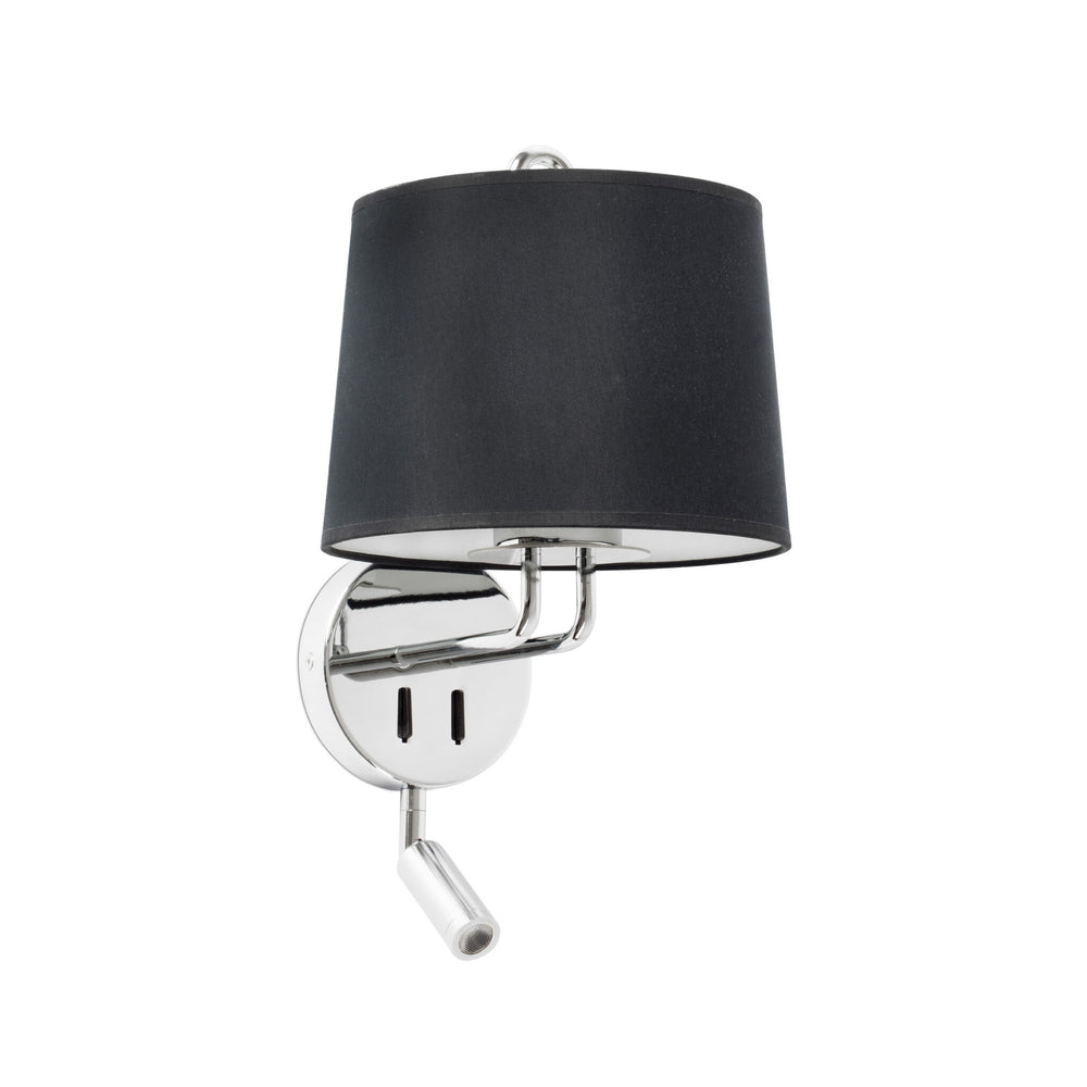 Faro MONTREAL Wall lamp with reader chrome/black 24033-03