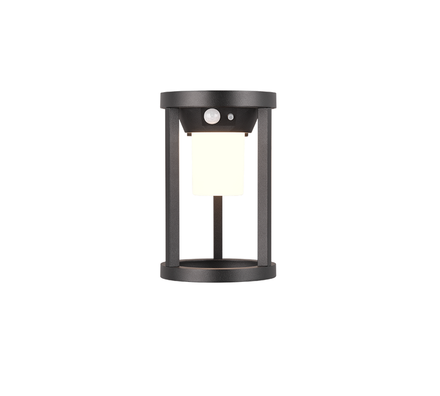 Aplique de exterior Trio Carmo LED negro mate solar 3000K regulable IP54 2410691