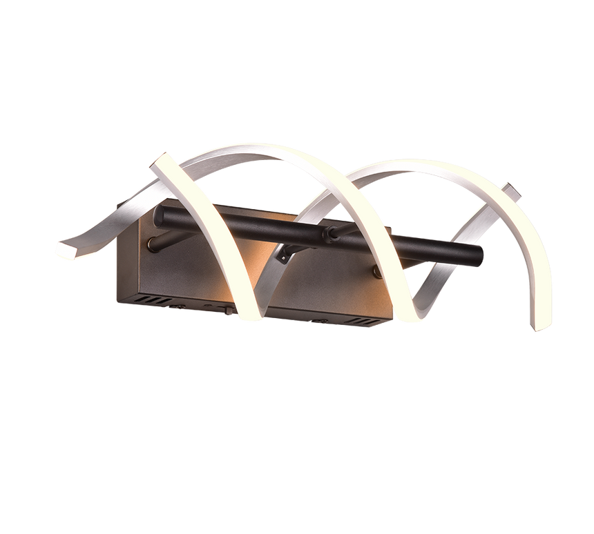Aplique de pared Trio Sequence LED brushed aluminium 47cm 241810205