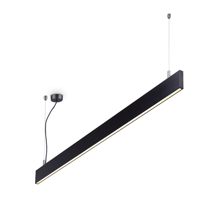 Sistema lineal Ideal Lux Steel negro LED 32W 3000K regulable Ø120cm 241975