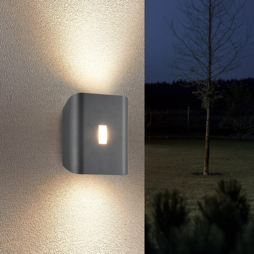 Trio SANTERNO Aplique de exterior antracita 246660342