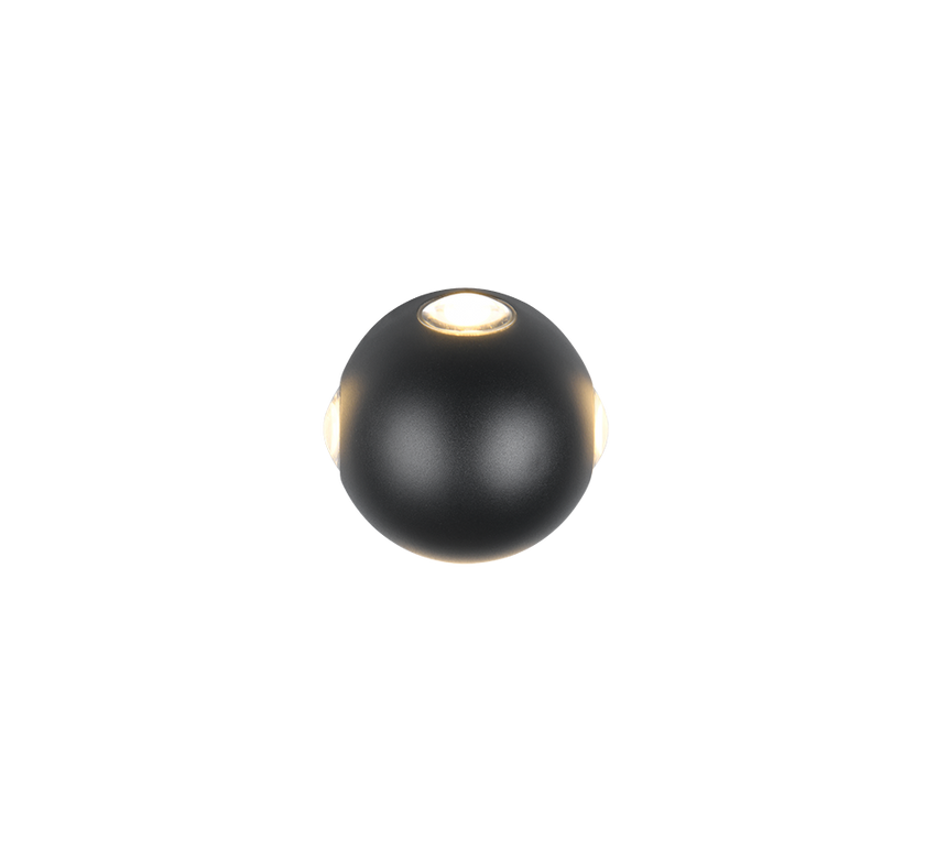 Aplique de exterior Trio Avisio LED 4 luces negro mate 3000K arriba y abajo IP54 246760432 - vista 3