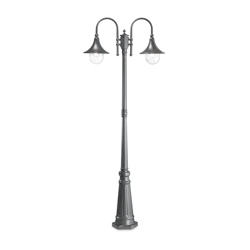 Lámpara de pie Ideal Lux Cima antracita 2 luces 104W 216cm 246833