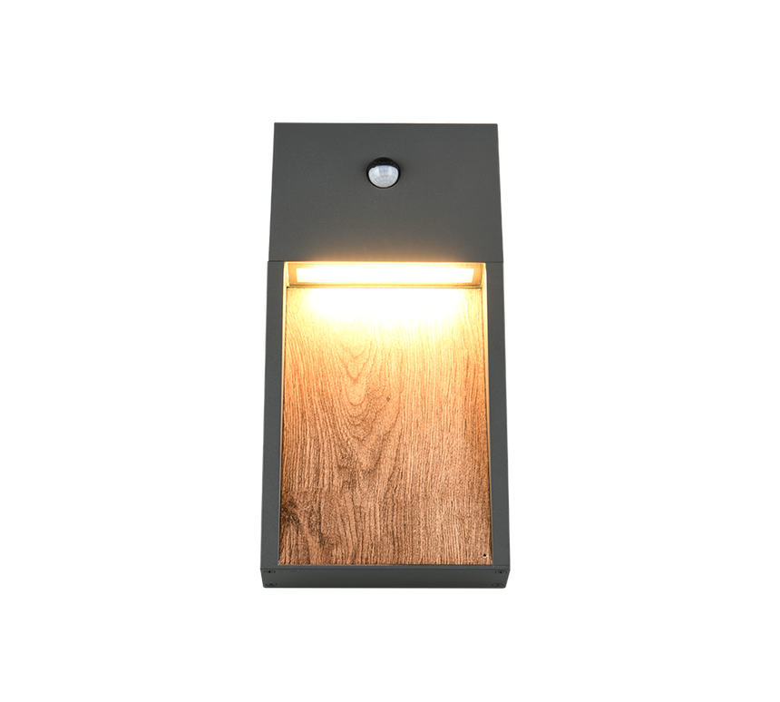 Aplique de exterior Trio Salmon LED wood imitation 3000K regulable IP44 33cm 246