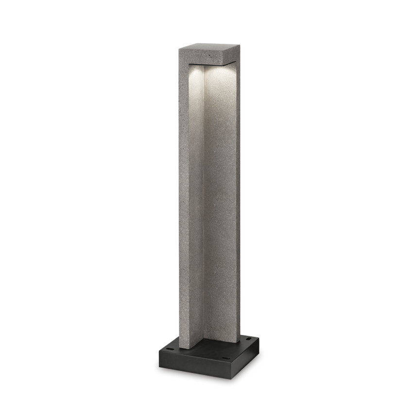 Baliza de exterior Ideal Lux Titano granito LED 8,5W 3000K IP55 74cm 246987
