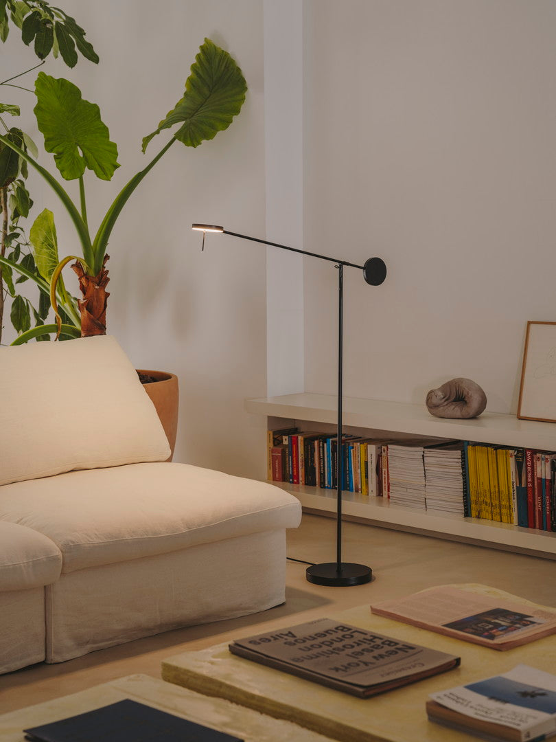 LedsC4 Lámpara pie de salón Invisible LED 2700K negro 25-7385-05-05