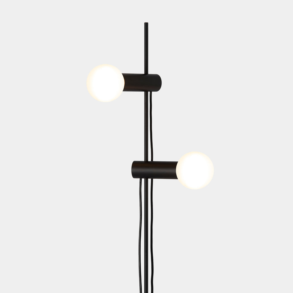 LedsC4 Floor lamp Nude Double E27 30 black balls 25-8521-05-05