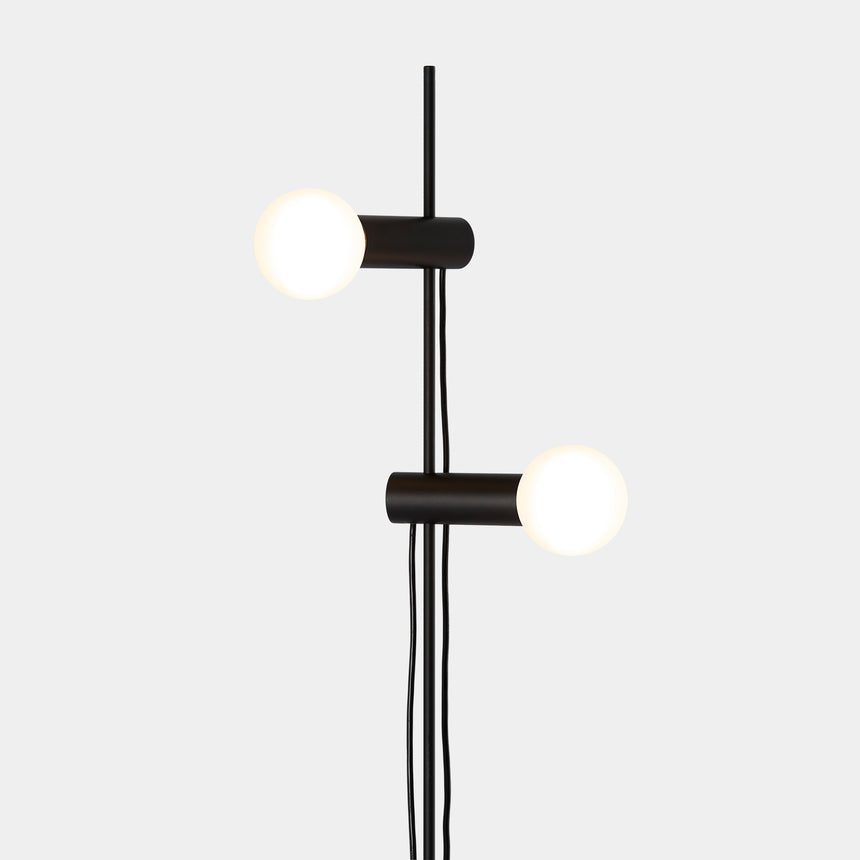LedsC4 Floor lamp Nude Double E27 30 black balls 25-8521-05-05