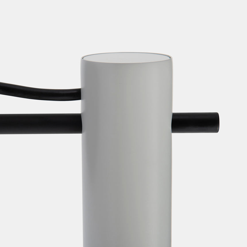 LedsC4 Pie de Salón bola Nude Single Curved E27 15 Gris Piedra 25-8522-05-EM