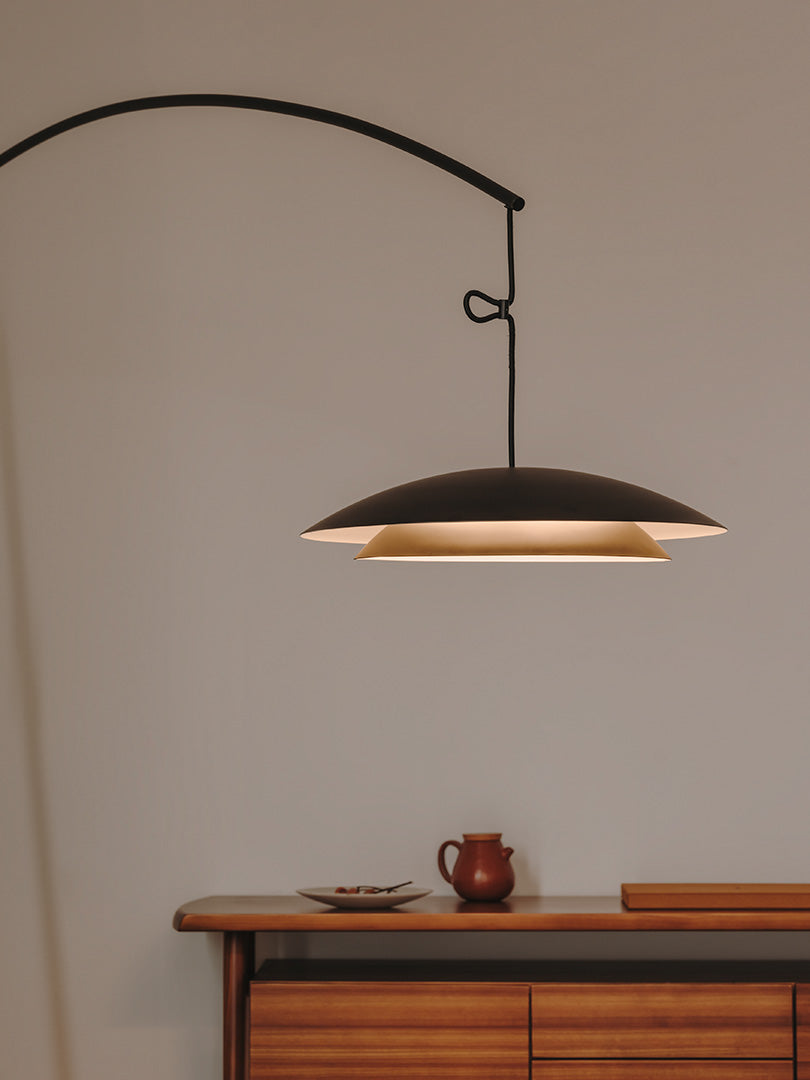 LedsC4 Lámpara pie de salón Noway Big LED Push negro 25-8566-05-05