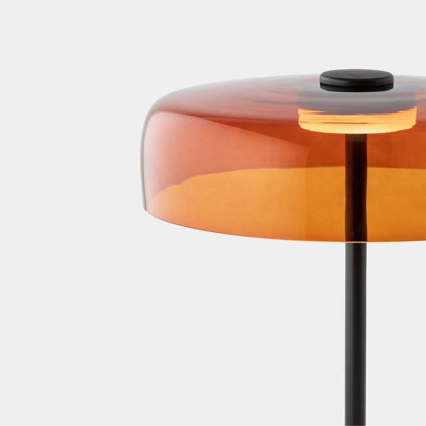 LedsC4 Pie de salón Levels 42cm ámbar LED regulable PUSH 25-A001-05-15