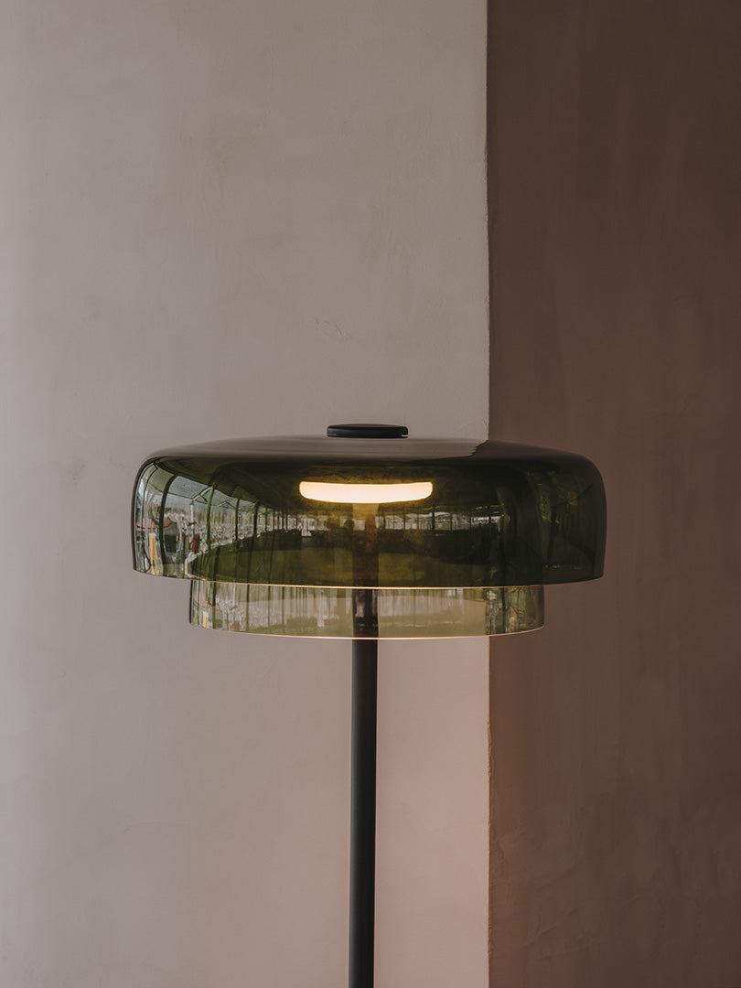 LedsC4 Pie de salón Levels 2 42cm verde LED regulable PUSH 25-A002-05-08