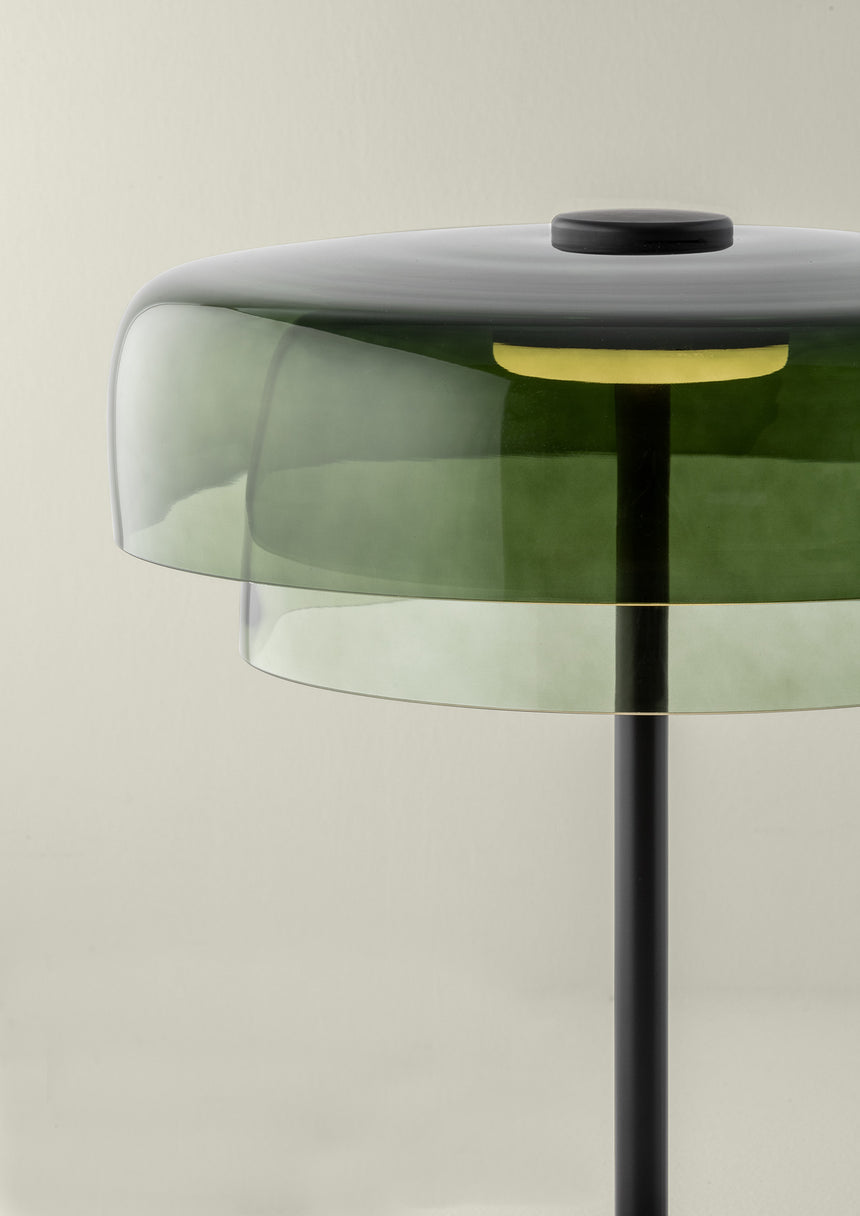 LedsC4 Pie de salón Levels 2 42cm verde LED regulable PUSH 25-A002-05-08