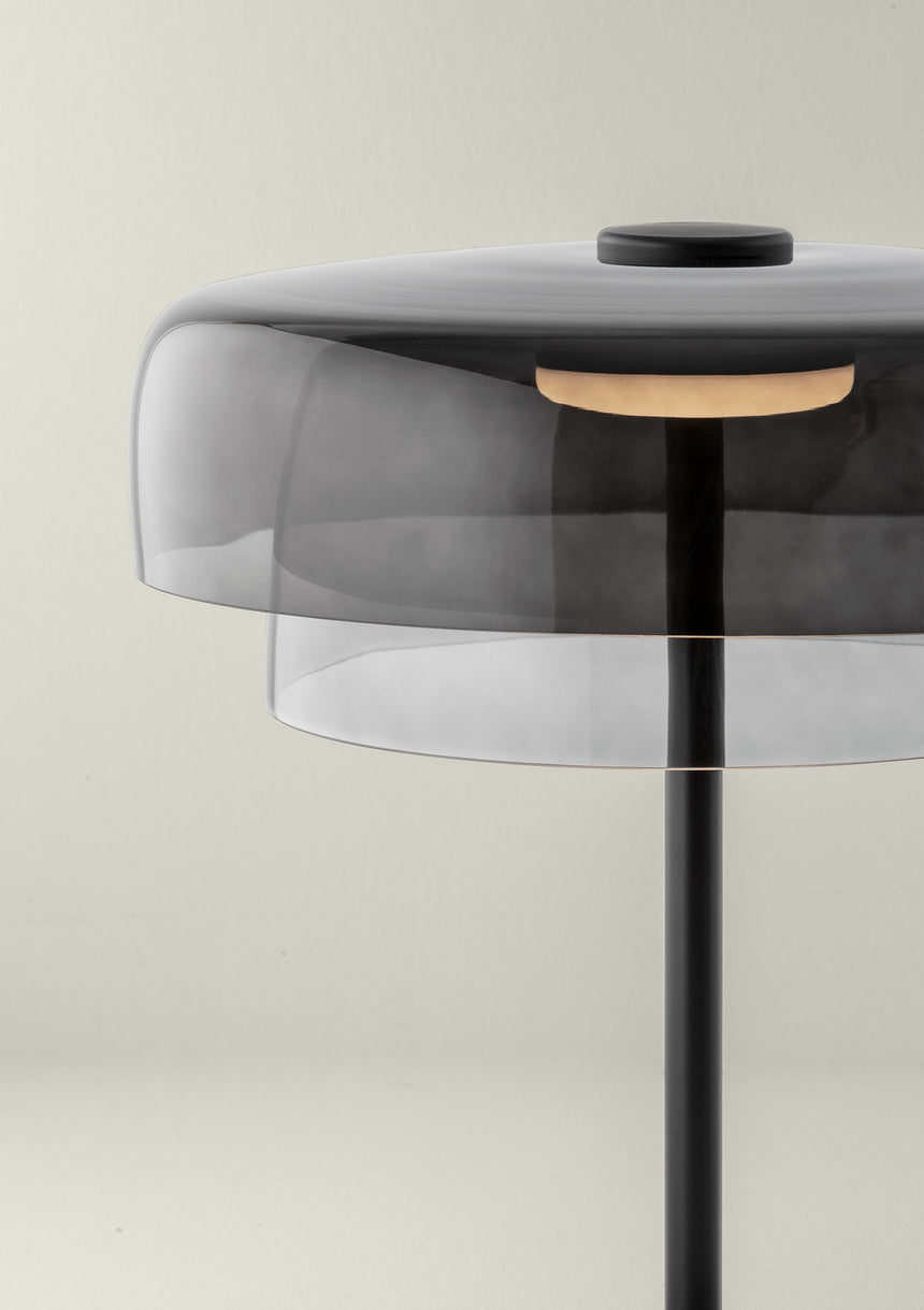 LedsC4 Lámpara pie salón Levels 2 42cm fumé LED regulable PUSH 25-A002-05-12