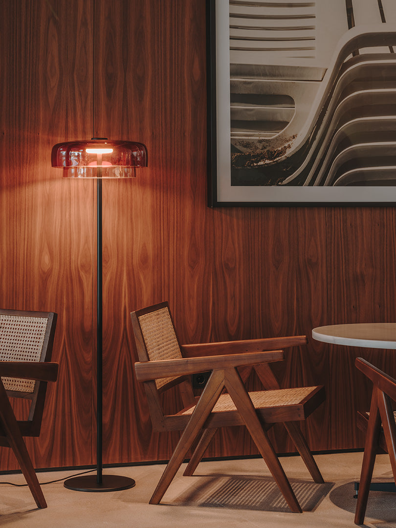 LedsC4 Levels floor lamp, 2 lights, Ø42cm + Ø32cm LED 17 Push N 25-A002-05-15