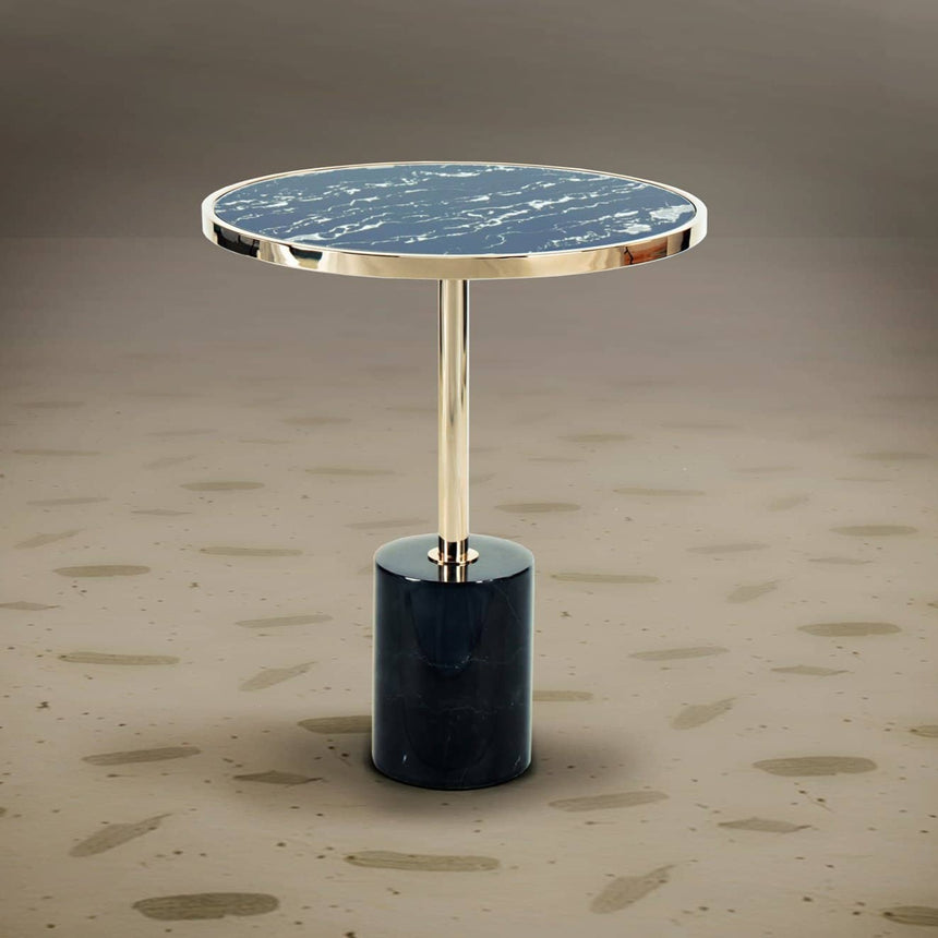 Schuller Dekala Mesa auxiliar negro/oro 46cm 258203