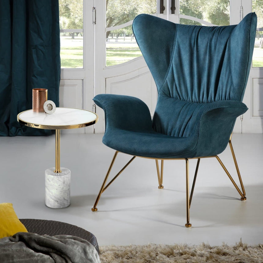 Schuller Dekala Mesa blanca y oro 46cm 258210