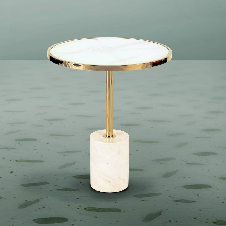 Schuller Dekala Mesa blanca y oro 46cm 258210