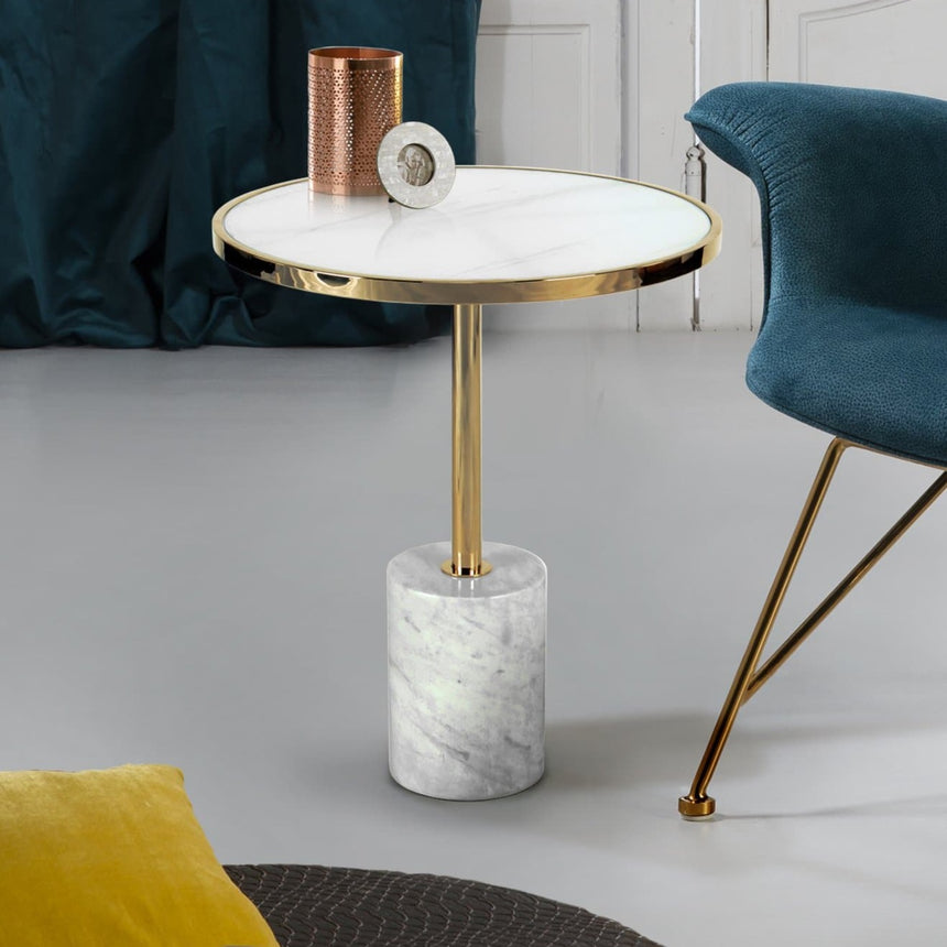 Schuller Dekala Mesa blanca y oro 46cm 258210