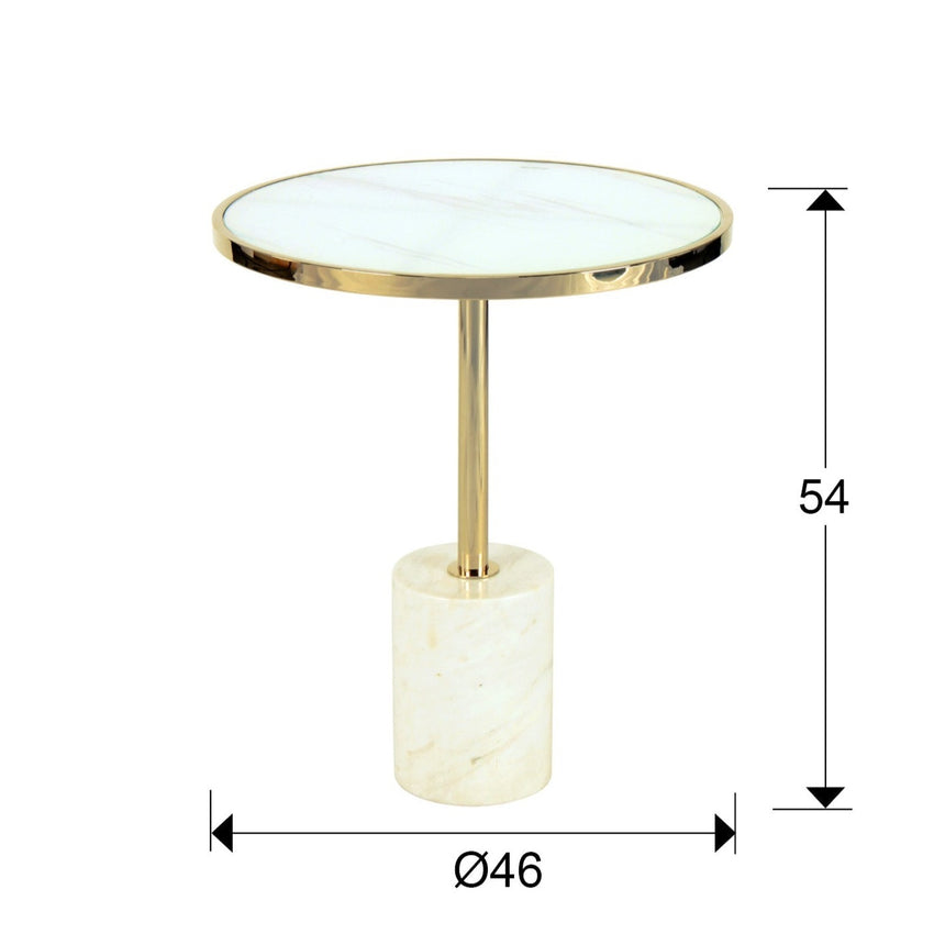 Schuller Dekala Mesa blanca y oro 46cm 258210