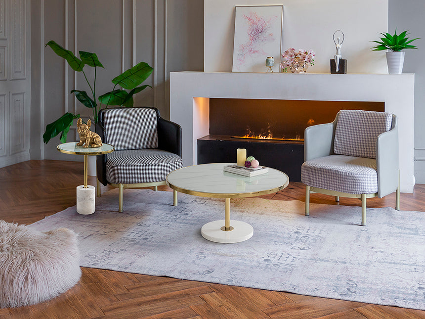 Schuller Dekala Mesa de centro blanco oro D90 258319