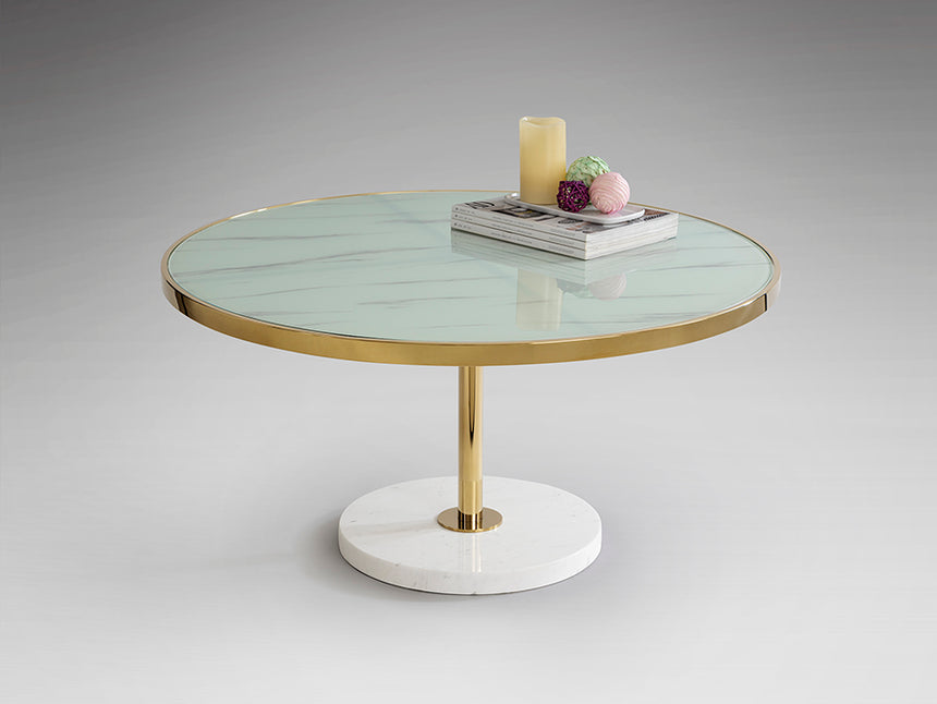 Schuller Dekala Mesa de centro blanco oro D90 258319 - imagen 5