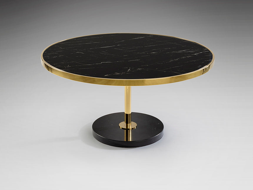 Mesa de centro Schuller Dekala dorado y negro acero 45cm 258326 - imagen 6