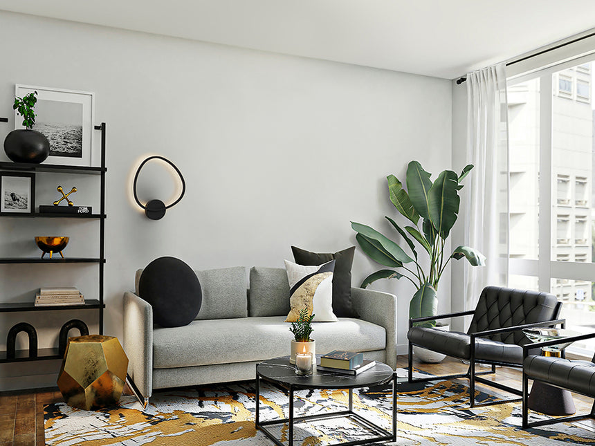 Schuller Opalis Aplique de pared negro 259033