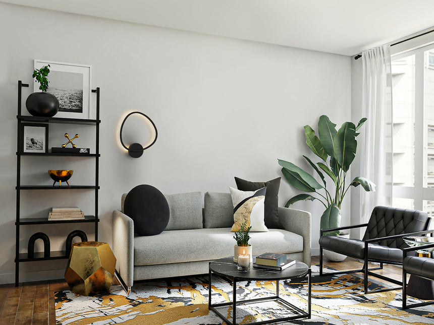 Schuller Opalis Aplique de pared negro 259033