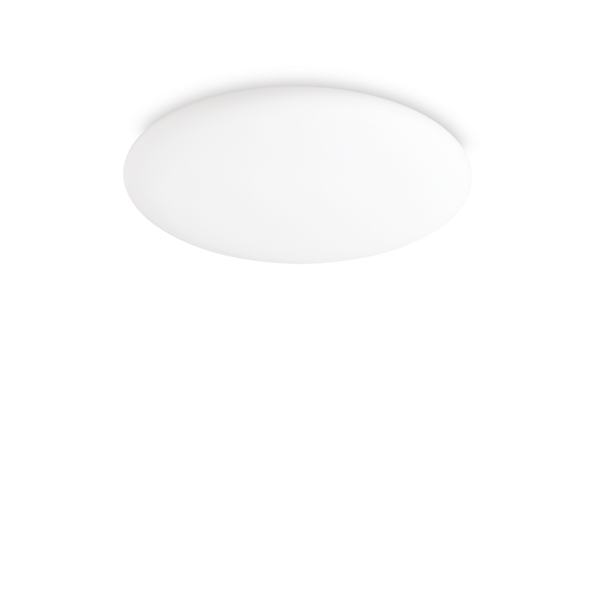Plafón de techo Ideal Lux Level blanco cristal LED 32W Ø58,5cm 261188