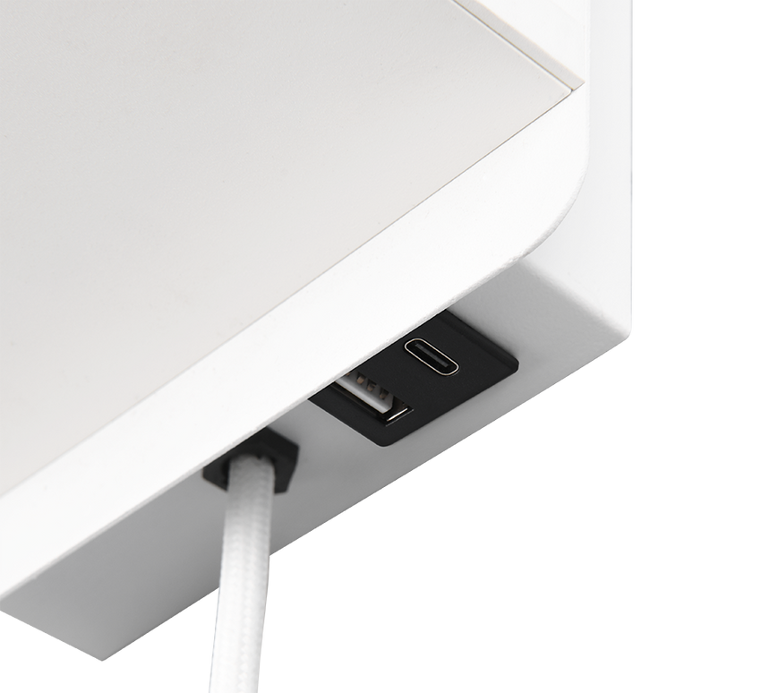 Aplique de pared Trio Comfort LED blanco mate 2700K 31cm 262670131