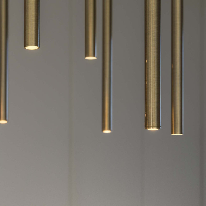 Lámpara colgante Ideal Lux Look LED 12 luces 19W Ø60cm 3000K latón — ref. 263663 (4)