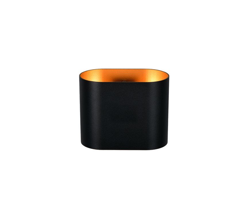 Aplique de pared Trio Alani LED negro y dorado 3000K 266100180