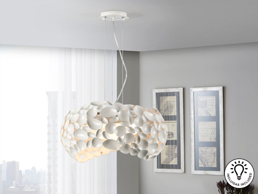 Lámpara de techo colgante Schuller Narisa 5 luces blanc - vista 2