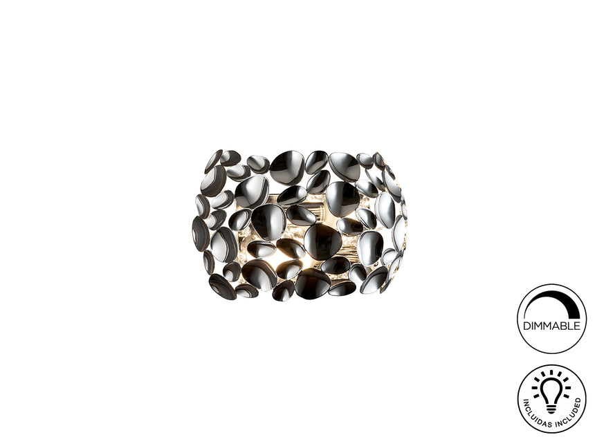 Lámpara aplique de pared Schuller Narisa 2 luces cromo