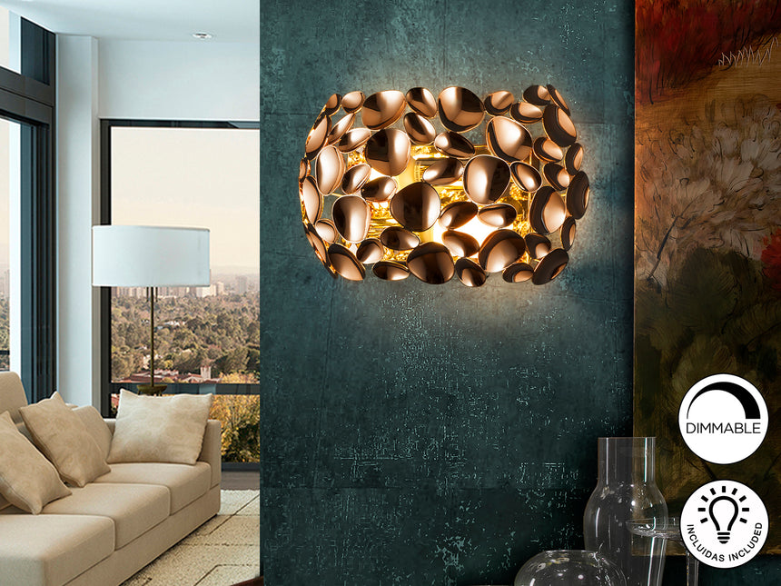 Lámpara aplique de pared Schuller Narisa 2 luces oro ro - vista 2