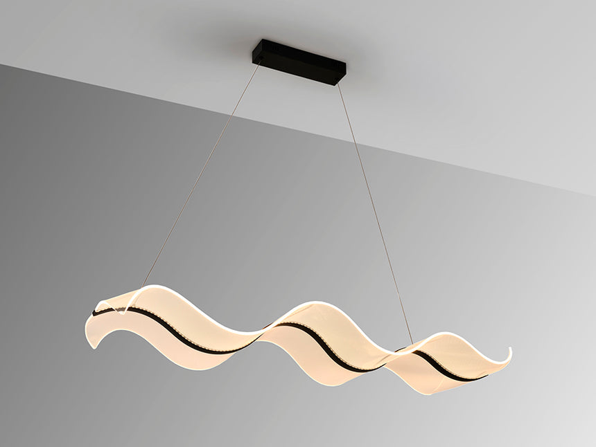 Lámpara de techo colgante Schuller Olas negro CCT con mando 268213 - imagen 4