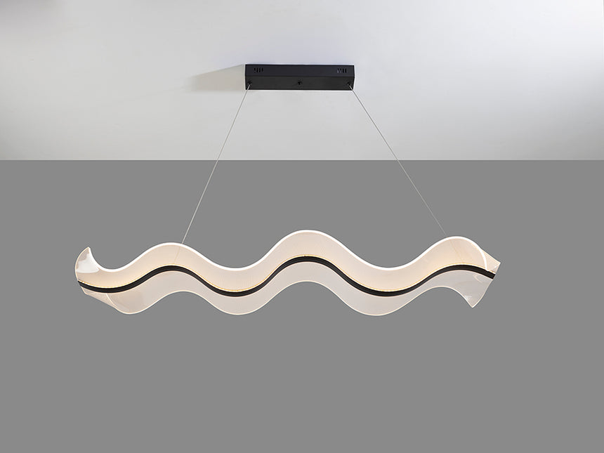 Lámpara de techo colgante Schuller Olas negro CCT con mando 268213 - imagen 5
