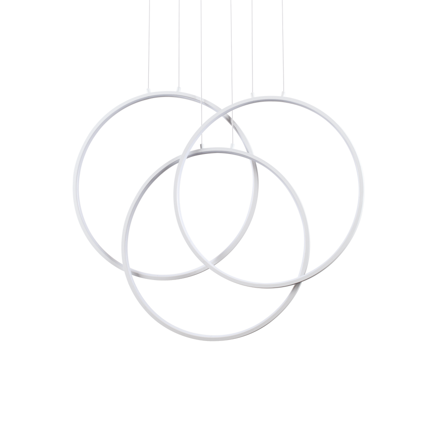 Lámpara colgante Ideal Lux Frame blanco LED 82W Ø68,5cm 269351