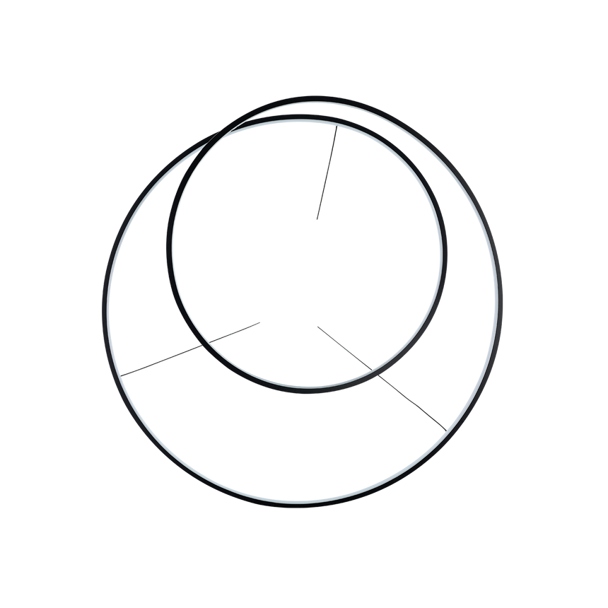 Lámpara colgante Ideal Lux Oz LED 52W 3000K Ø80cm negro — ref. 269450 (3)