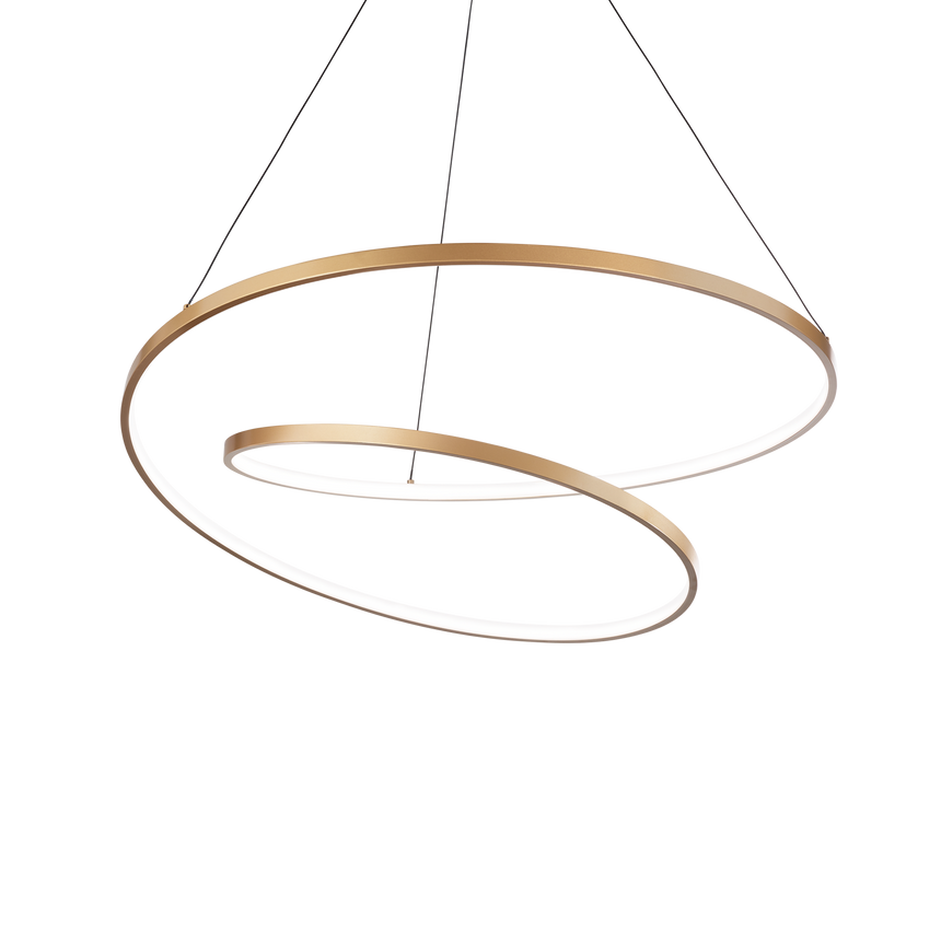 Lámpara colgante Ideal Lux Oz latón LED 52W 3000K Ø80cm 269467