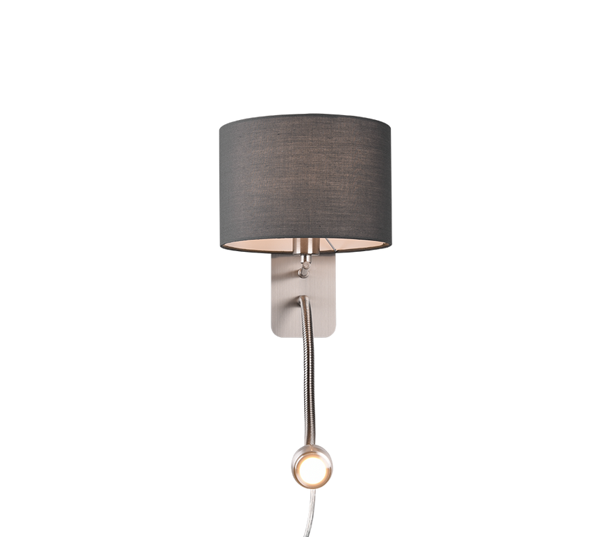 Aplique de pared Trio Hotel LED níquel mate 3000K 271170211