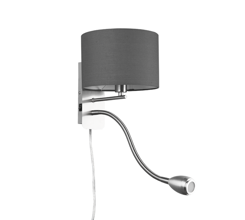 Aplique de pared Trio Hotel LED níquel mate 3000K 271170211