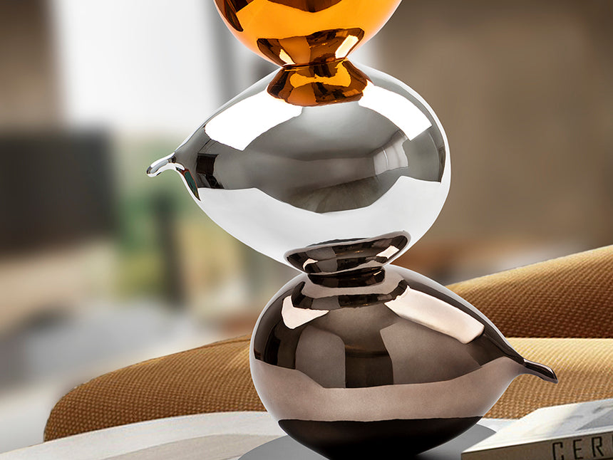 Figura decorativa Schuller Globos naranja y plata 272612 - imagen 4