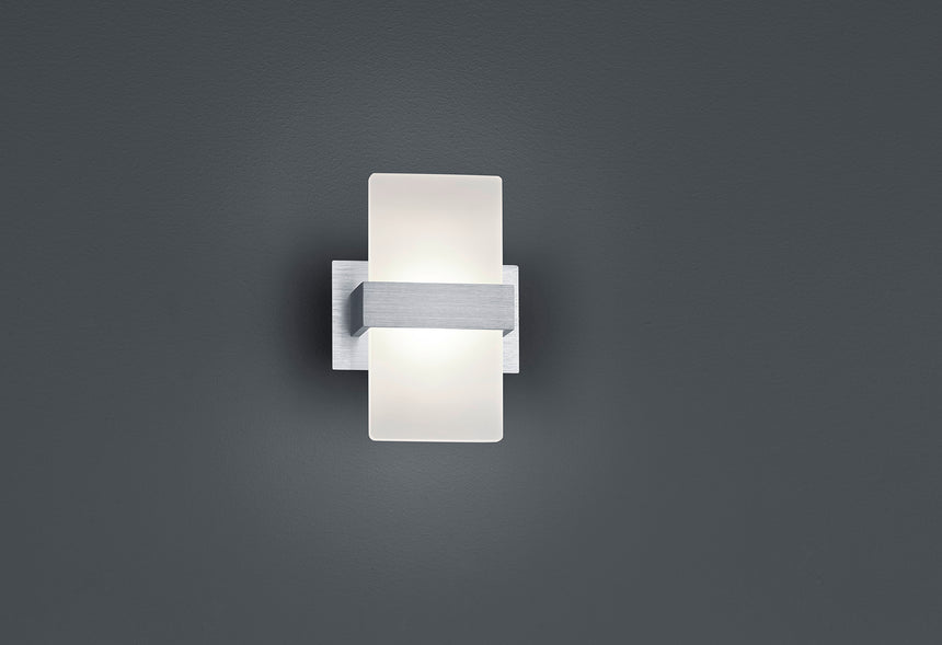 Aplique de pared Trio Platon LED brushed aluminium 3000K regulable 274670105