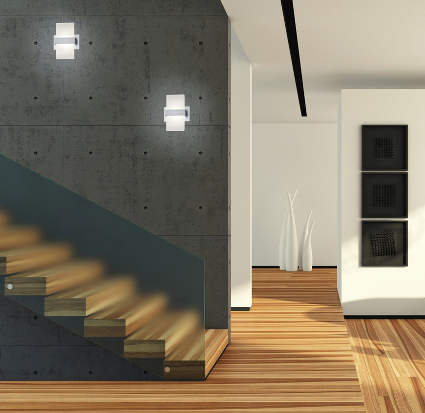 Aplique de pared Trio Platon LED brushed aluminium 3000K regulable 274670105