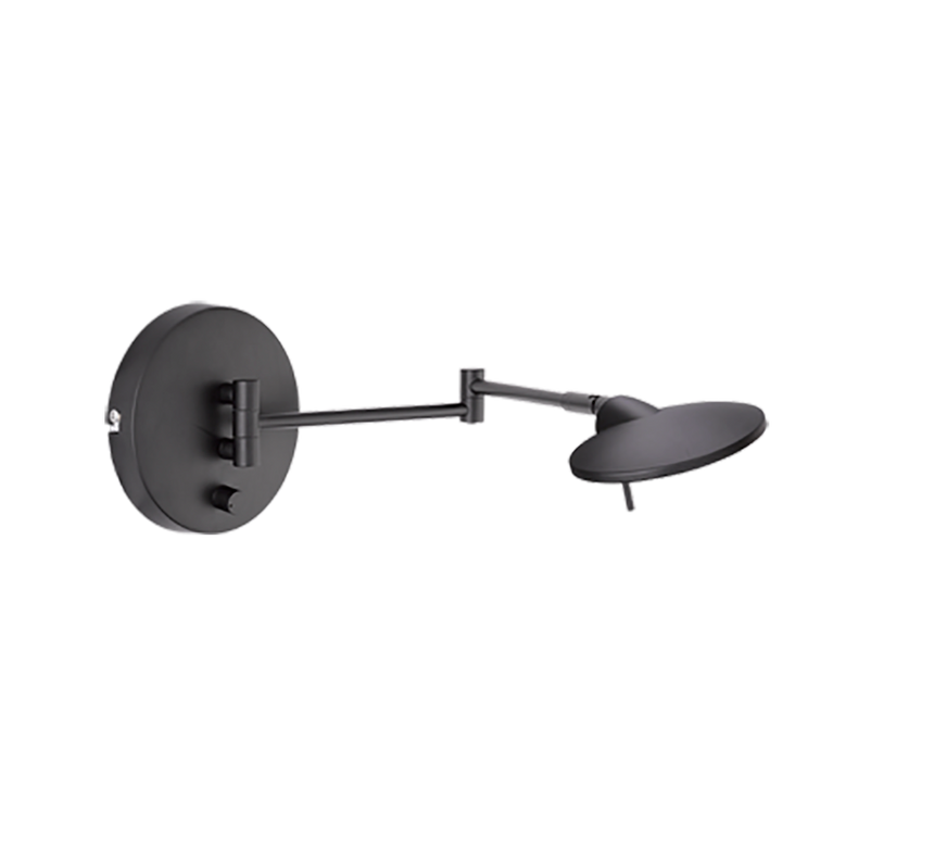 Aplique de pared Trio Kazan LED negro mate 3000K 2