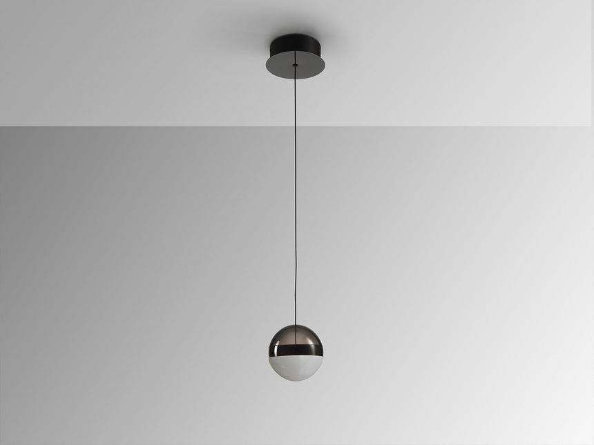 Lámpara de techo colgante Schuller Orbes 1 luz negro y smoke 3000K vista 4