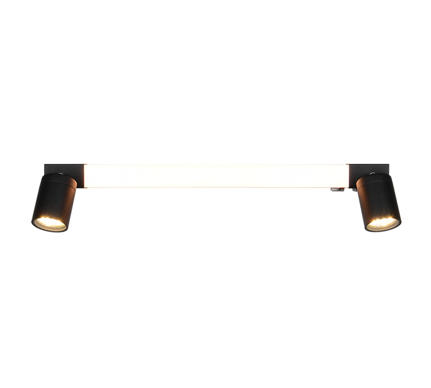 Aplique de baño Trio Enrico LED negro mate IP44 281470332