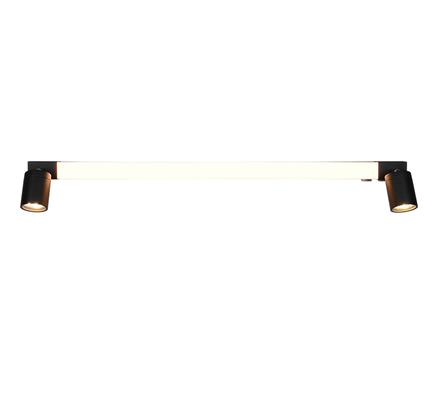 Aplique de baño Trio Enrico LED negro mate IP44 281479332